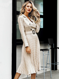LONG SLEEVE FEMALE AUTUMN MIDI PARTY DRESS