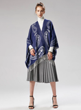 FRINGED CASHEW FLOWER SHAWL DUAL-PURPOSE CLOAK