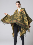 CROSS PLUM LENGTHENED THICKENED SPLIT SHAWL
