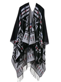 CROSS PLUM LENGTHENED THICKENED SPLIT SHAWL