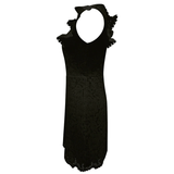 Ruffles Floral Sexy Hollow Out White Summer Sleeveless Lace Mini Dresses