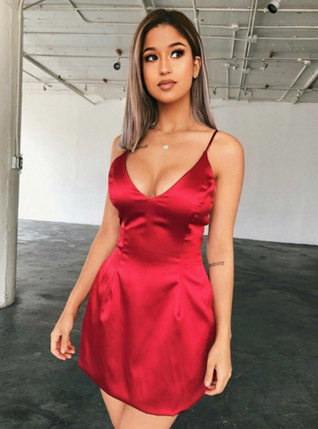STRAP COCKTAIL CLUBWEAR PARTY MINI DRESS