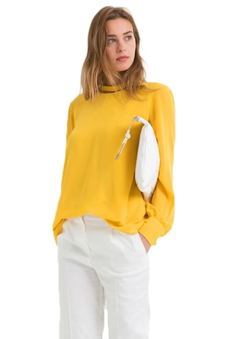 T-SHIRTS HOLLOW OUT LACE-UP BELT FULL SLEEVE