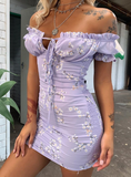 Short Sleeve Holiday Beach Mini Dresses