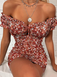 Short Sleeve Holiday Beach Mini Dresses