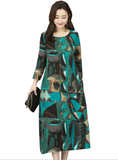 Women Full Sleeve Sheath Fashion Tie Dye Print Dresses