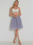 Gray Mesh Sweet Tulle Tutu Skirt