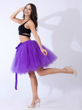 Purple Tulle Short Dance Tutu Skirt