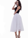 White Large Pendulum Gauze Skirt
