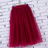 Burgundy Large Pendulum Gauze Skirt