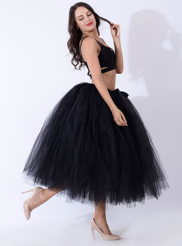 Black Tulle Tutu Middle Skirt