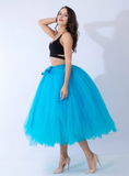 Blue Tulle Tutu Middle Skirt