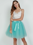 Sky Blue 7-Layer Short Tulle Skirt