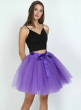 Purple 7-Layer Short Tulle Skirt