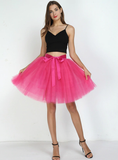 Fuchsia 7-Layer Short Tulle Skirt