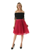 Burgundy 5 Layer Mesh Tutu Skirt