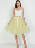 Yellow 7 Layers Tulle Tutu Skirt
