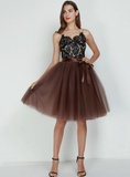 Coffee 7 Layers Tulle Tutu Skirt