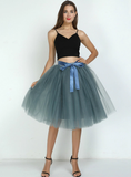 Smoke Gray 7 Layers Tulle Tutu Skirt