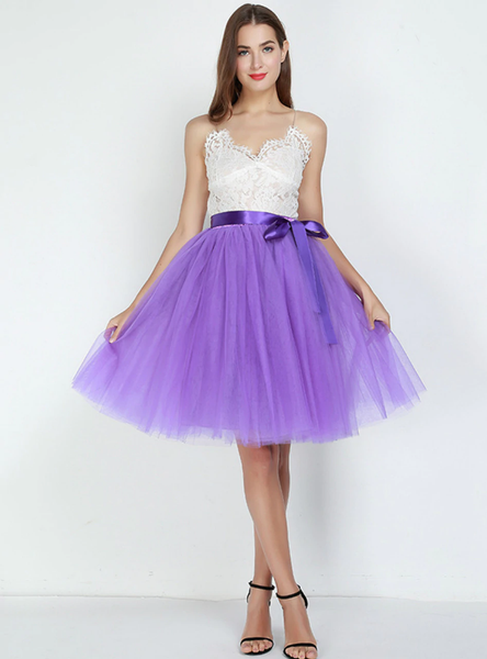 7 Layers Purple Tulle Tutu Skirt