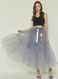 4 Layers Gray Tulle Tutu Skirt