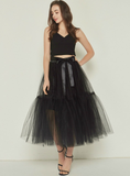 4 Layers Black Tulle Tutu Skirt