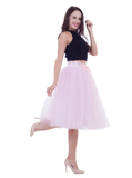 Pink Belt Puff Dance Tulle Skirt
