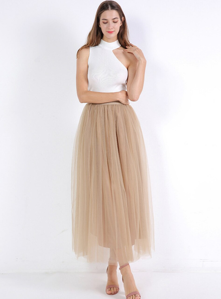 Khaki Tulle Tutu Skirt