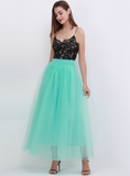 Mint Green Women Tulle Tutu Skirt