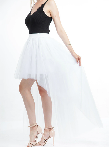White Swallowtail Gauze Tutu Skirt
