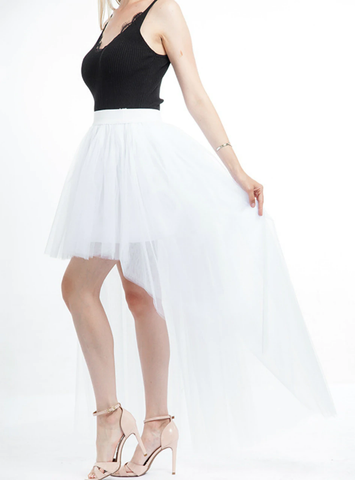 White Swallowtail Gauze Tutu Skirt