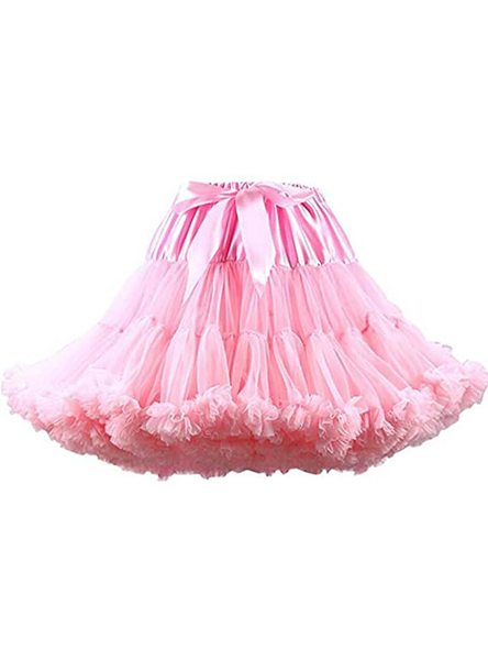 Pink Puffy Tulle Tutu Skirt