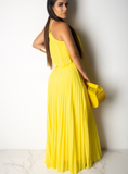 Colorblock Sexy Backless Casual Rushed Long Dress