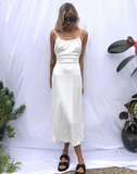 Women Summer Spaghetti Strap Backless Sexy Midi Dress