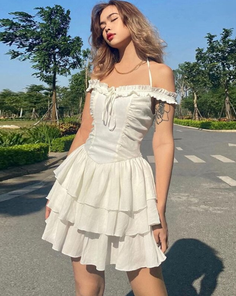 Sweet Sexy Halter Pleated Slim Slash Neck High Waist Girls Dresses