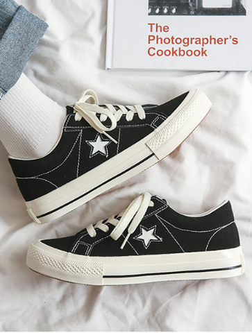 Marvelous Embroidery Stars Skate Shoes
