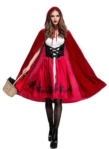 Adult Little Red Riding Hood Costume for Women Fancy Halloween