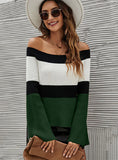 SLIM OFF THE SHOULDER SWEATER PULLOVER
