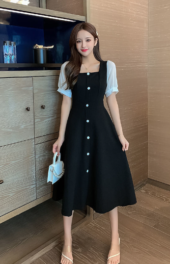 Black Aesthetic Party Summer Light Dress