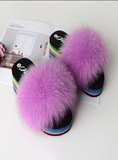 red high-heeled summer ladies fashion new plush slippers