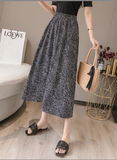 wholesale high waist floral chiffon print skirt