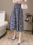 wholesale high waist floral chiffon print skirt