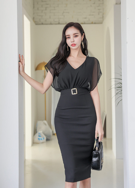 Attractive Sleeve Slim Fit Dress