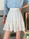 black cute summer women's retro pleated mini skirt