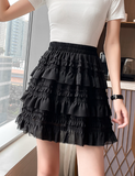 leisure lovely summer women's retro pleated mini skirt