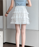 leisure lovely summer women's retro pleated mini skirt