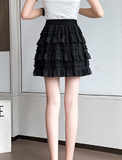 leisure lovely summer women's retro pleated mini skirt