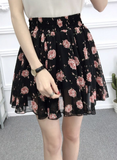 black spring and summer Korean chiffon small fresh skirt skirt skirt floral skirt