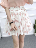 black spring and summer Korean chiffon small fresh skirt skirt skirt floral skirt