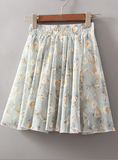 fashion chiffon small fresh skirt skirt pleated floral skirt